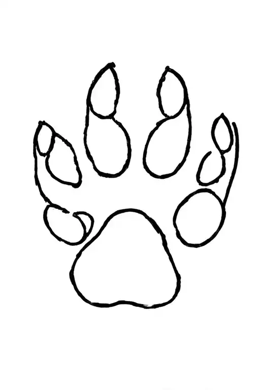 Tattoo symbol OCD and asperger, hardship, fighting. Cat paw print. Minimal, not big, simple design. tattoo design idea