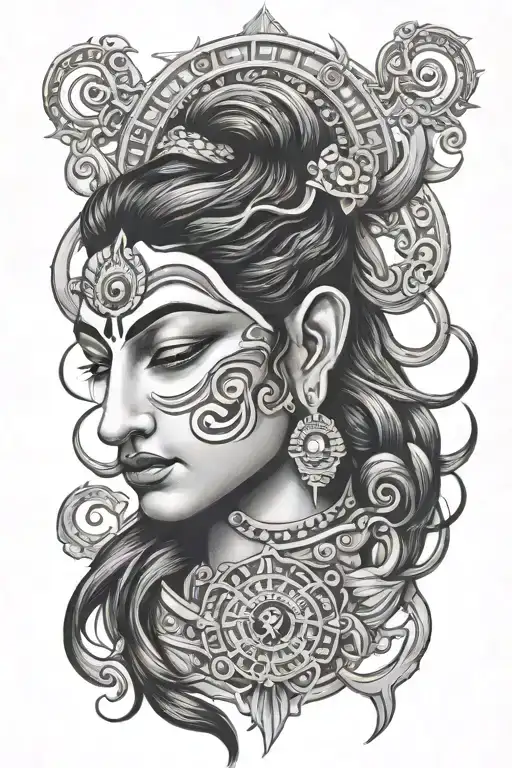 shiva third eye tattoo design idea