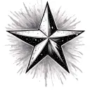 shooting star tattoo design idea