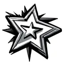 shooting star tattoo design idea