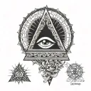 illuminati tattoo design idea