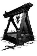 grisly guillotine tattoo design idea