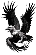 dragon and eagle soaring eagle carrying tattoo design idea