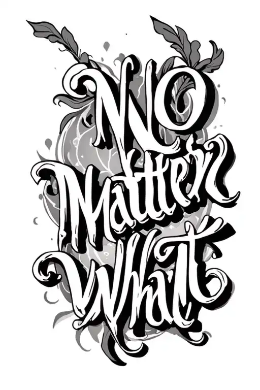 words no matter what tattoo design idea