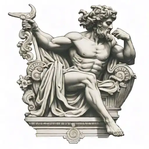 greek statue tattoo design idea