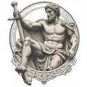 greek statue tattoo design idea