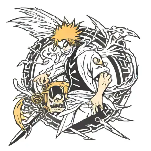 bleach anime tattoo design idea