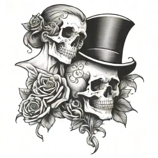 till death do us part tattoo design idea