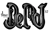 "1 Peter 5:7" bible verse tattoo design idea