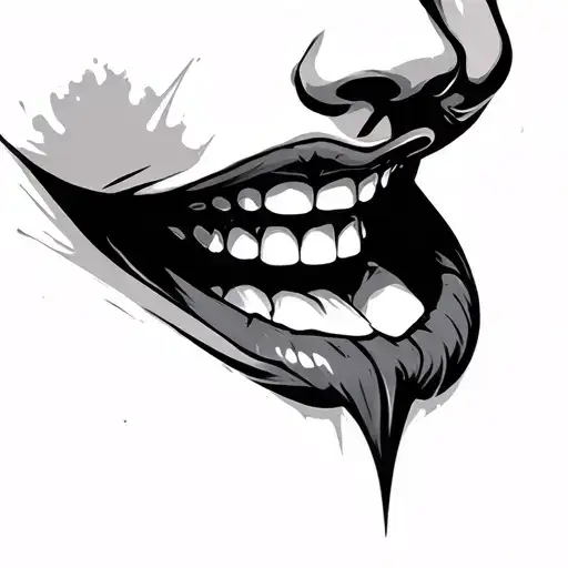 Throat tattoo design idea