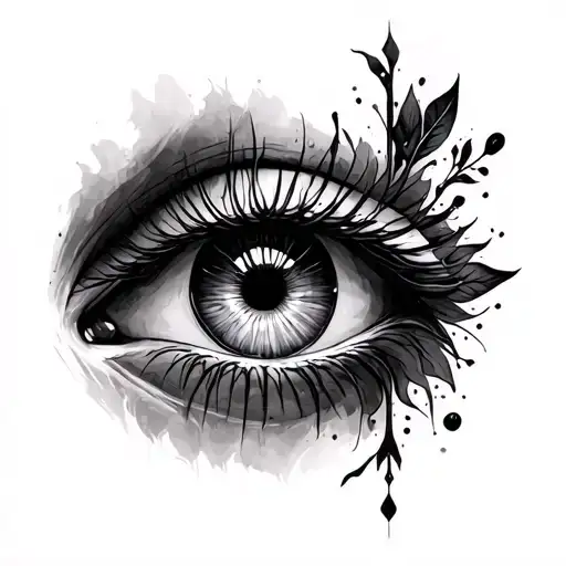 eye pen soul And tattoo design idea