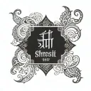 Shrushti name in sanskrit language tattoo design idea