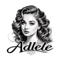 "Adele" Adele tattoo design idea