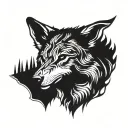 wolf head tattoo design idea