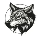 wolf head tattoo design idea