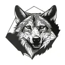 wolf head tattoo design idea