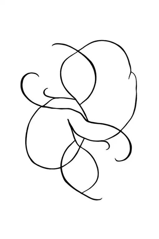 aries and gemini zodiac sign intertwined tattoo design idea