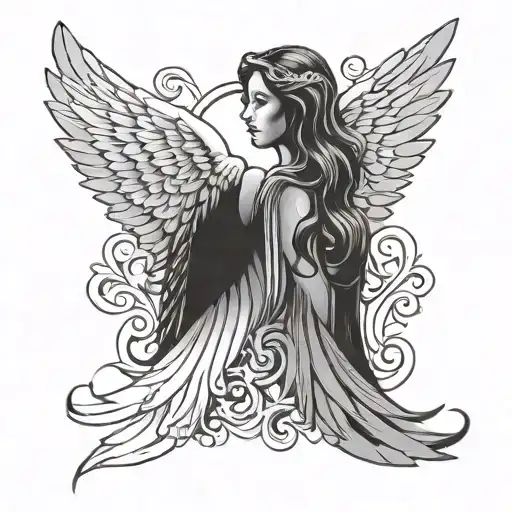 Angel wings Brianna tattoo design idea