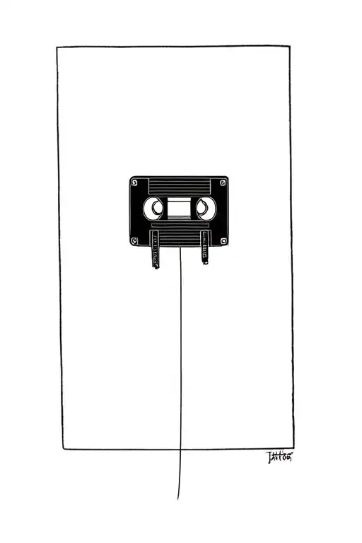VHS tape tattoo design idea