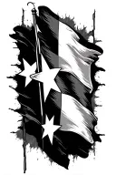 Texas flag intertwined tattoo design idea