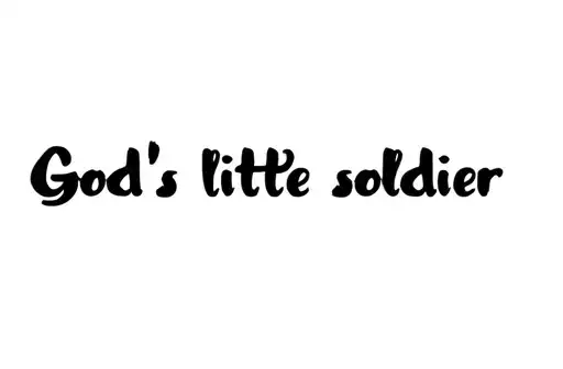 "Gods little soldier" tattoo design idea