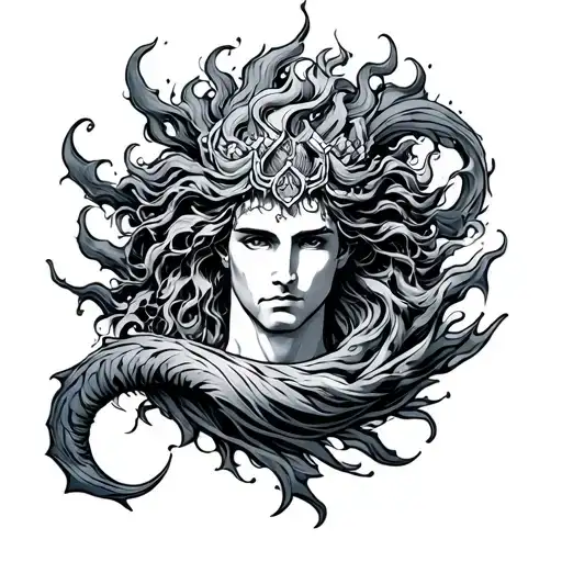 Neptune tattoo design idea