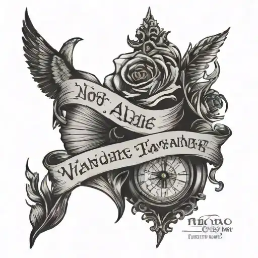 Not All Those Who Wander Are Lost tattoo design idea