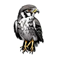 kestrel perched tattoo design idea