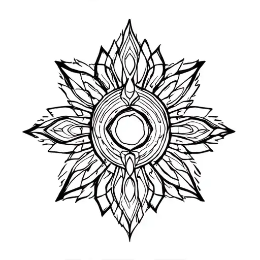Brahma Vishnu Mahesh Symbol tattoo design idea