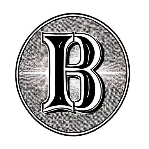 cattle brand using a capital B and a capital H placed with the B inverted so the back is against the leg of the H tattoo design idea