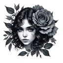 Ophelia tattoo design idea