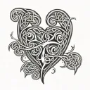 Celtic heart beat tattoo design idea