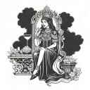 the empress tarot  tattoo design idea