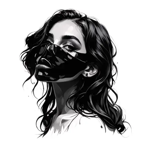 my life was black and white but she's the painter tattoo design idea