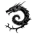 spiraling dragon wrapped tattoo design idea