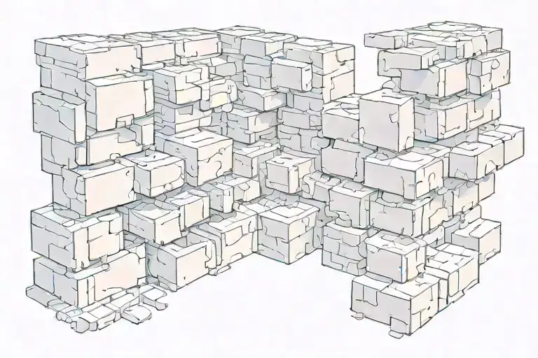 bricks with GRANNY'S wrote in the middle 3D representation tattoo design idea