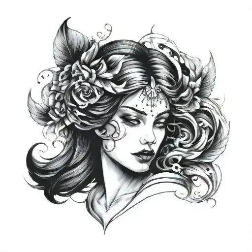 Selene tattoo design idea