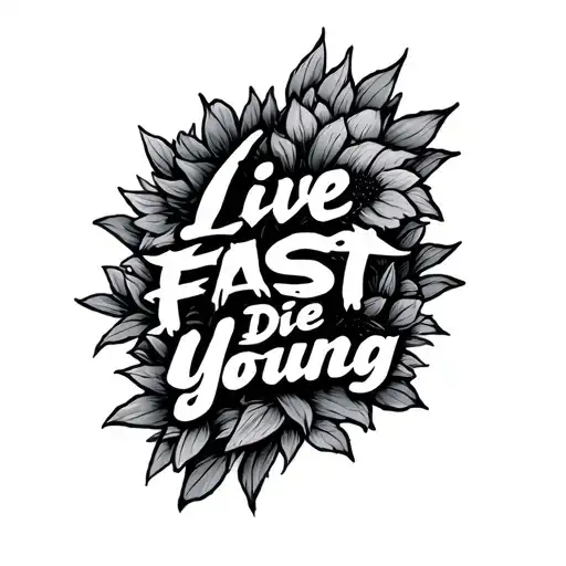 Live Fast Die Young tattoo design idea