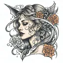 Tears in the rain tattoo design idea