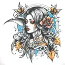 Tears in the rain tattoo design idea