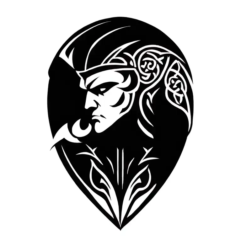 Celtic warrior armour shoulder tattoo tattoo design idea