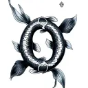 two koi fish tattoo design idea