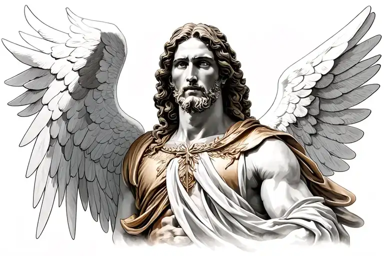 st raphael archangel tattoo design idea