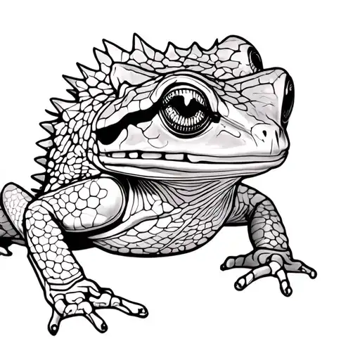 Horny Toad tattoo design idea