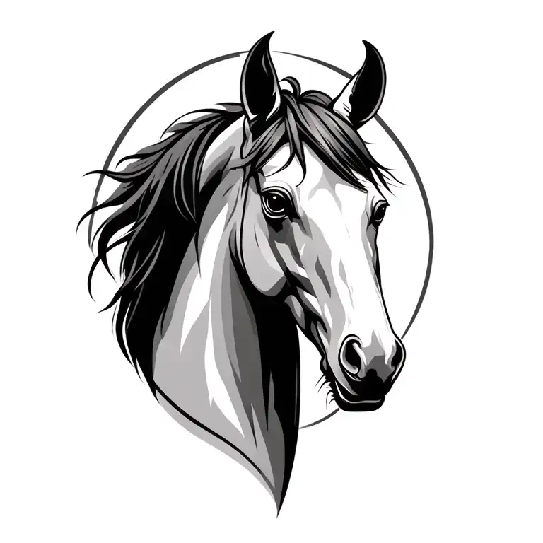 rohan horse head tattoo design idea