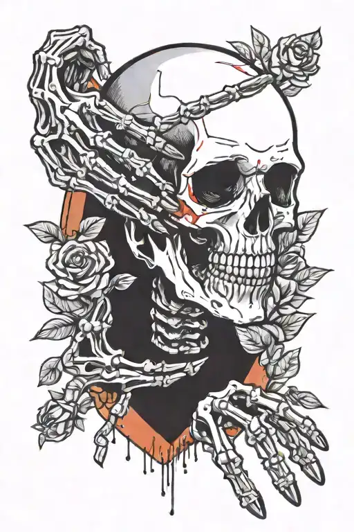 skeleton hands with twenty one pilots  tattoo design idea