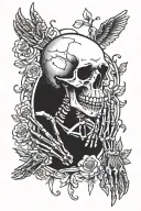 skeleton hands with twenty one pilots  tattoo design idea