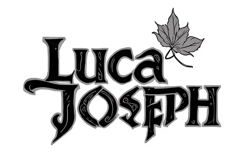 "Luca Joseph" Script tattoo tattoo design idea