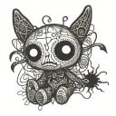 voodoo doll evil tattoo design idea