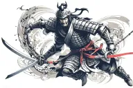 Samurai warrior tattoo design idea